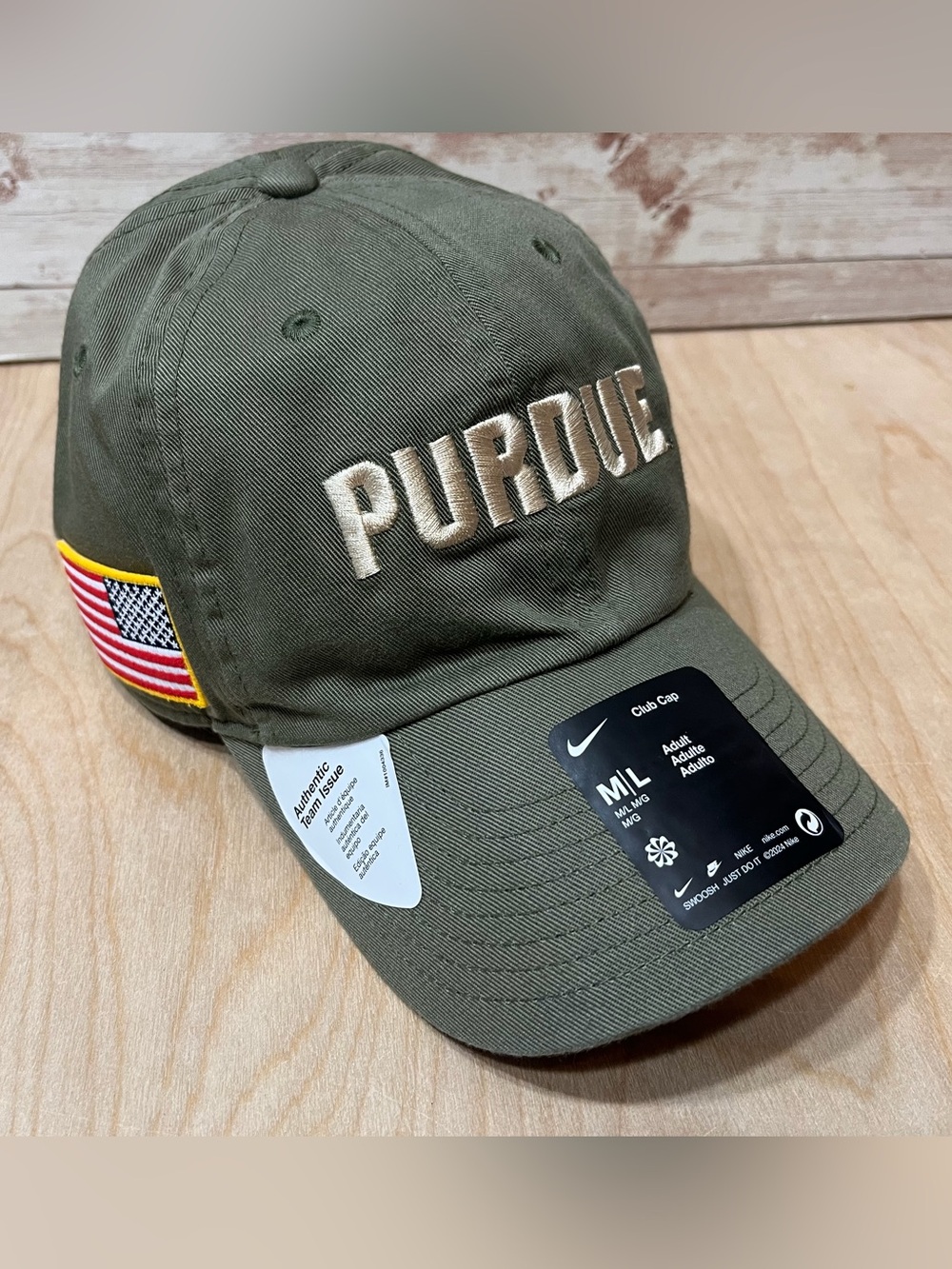Purdue Boilermakers Nike Hat Baseball Cap Adjustable Club Cap M/L Military Camo